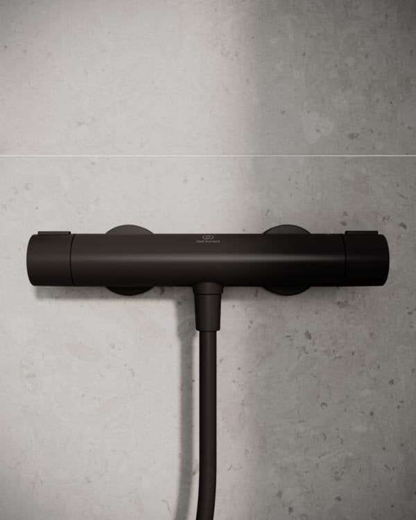 Ideal Standard Brausethermostat AP Ceratherm Alu+ Silver – Aufputz DN 15 mit Cool Body & ECO-Spartaste