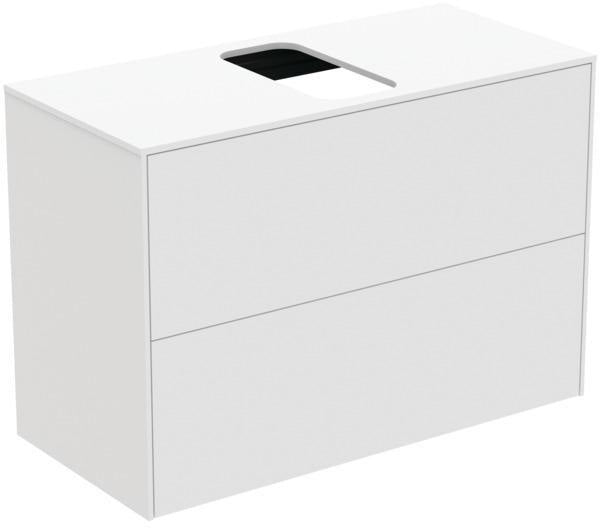 Ideal Standard Conca Waschtischunterschrank Eiche hell 802 mm – 2 Auszüge, Push-Open, wandhängend