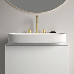 Ideal Standard Linda-X Aufsatzwaschtisch 750x500x135mm Weiß 3 Hahnlöcher ohne Überlauf