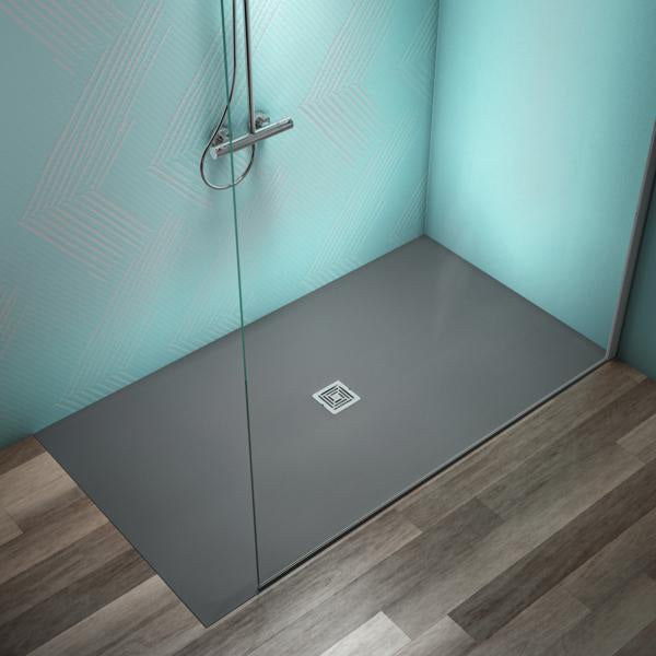 Ideal Standard Ultra Flat S + Rechteck-Brausewanne 1800x1000mm, Ablauf zentriert, Weiß Matt