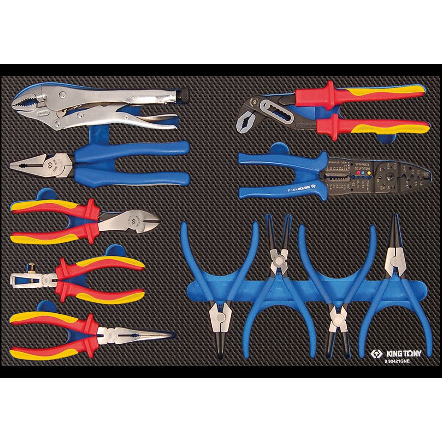 KING TONY Profi-Werkzeuge - Zangen-Set, EVAWAVE - 11 tlg. 990421GNE