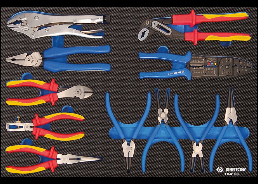 KING TONY Profi-Werkzeuge - Zangen-Set, EVAWAVE - 11 tlg. 990421GNE