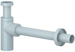 KLUDI DESIGN Flaschen-Geruchverschluss Matt Dove – Messing Flaschensiphon G1 1/4 für Waschtische