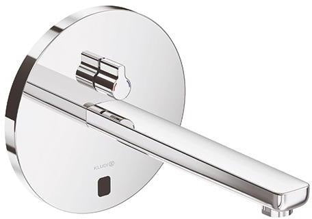KLUDI ZENTA SL E UP-Wandarmatur – Elektronische Waschtischarmatur mit Infrarot-Sensor, 240 mm Ausladung, Chrom