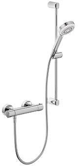 KLUDI DIVE S Shower-Duo 3S Brausegarnitur mit Thermostat & 600 mm Wandstange, Chrom