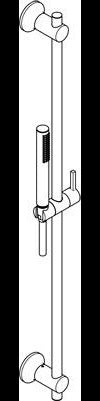 KLUDI NOVA FONTE DECO Brause-Set 1S 900 mm chrom – Handbrause mit Kalkschnellreinigung