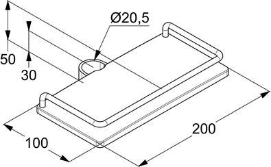 KLUDI Cockpit Ablage für Cockpit Explorer 8005005-00 – verstellbare Ablage 100 x 200 mm, Kunststoff weiß