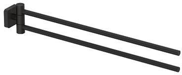 KLUDI VELA S Doppel-Handtuchstange 441 mm Chrom, 2-armig verstellbar, Wandmontage