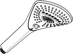 KLUDI FIZZ Handbrause 3 Strahl mattschwarz – Antikalk & 160 mm Duschkopf