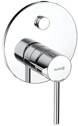 KLUDI BOZZ Unterputz-Wannen- und Brause-Einhandmischer mit Push&Switch, Chrom