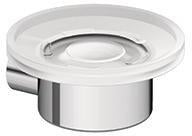 KLUDI VELA R Seifenschale aus transparentem Glas mit Chrom-Wandhalterung
