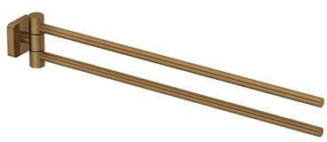 KLUDI VELA S Doppel-Handtuchstange 441 mm Chrom, 2-armig verstellbar, Wandmontage