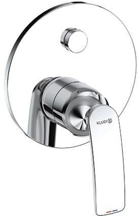 KLUDI BALANCE Unterputz-Wannen- und Brause-Einhandmischer PUSH&SWITCH Feinbau-Set Chrom
