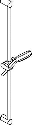 KLUDI DIVE S Brause-Set 3S mit Wandstange 900 mm D23 mm chrom – 3 Strahlarten