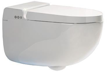 KLUDI CLEANTRONIC Wandhängendes Dusch-WC Komplett-Set Weiß Glänzend mit Fernbedienung