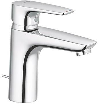 KLUDI PURE & SOLID Waschtisch-Einhandmischer 100 mit Metall-Ablaufgarnitur, chrom
