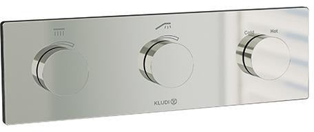 KLUDI PushTronic Elektronisches Unterputz-Thermostat mit Feinbauset Chrom