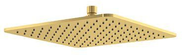 KLUDI A-QA Tellerkopfbrause soft edge 300 mm mattschwarz – quadratische Kopfbrause mit Kugelgelenk