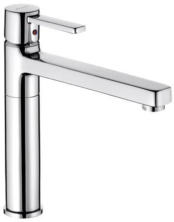 KLUDI ZENTA Spültisch-Einhandmischer DN 15 Chrom – 360° schwenkbarer Auslauf