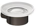 KLUDI VELA R Seifenschale aus transparentem Glas mit Chrom-Wandhalterung