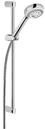 KLUDI LOGO 3S Brause-Set mit Wandstange 600 mm und 3 Strahlarten in Chrom