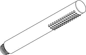 KLUDI Stab-Handbrause NOVA FONTE Matt Dove – 1 Strahlart mit Kalkschnellreinigung