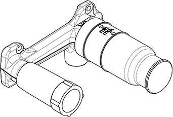 KLUDI ZENTA Unterputz-Wand Rohbauset neutral – DN 15, Messing, mit Keramik-Kartusche