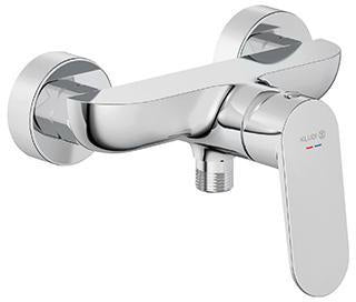 KLUDI-X1 Brause-Einhandmischer eigensicher chrom – Wandmontage, DN 15, Rückflusssicherung