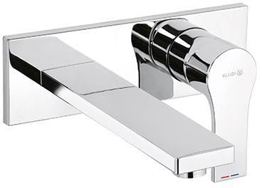 KLUDI ZENTA SL Unterputz-Waschtisch-Einhandmischer Wand-Armatur DN 15 chrom – 2-Loch, Ausladung 180 mm