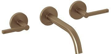KLUDI NOVA FONTE 3-Loch-Waschtischarmatur Wandmontage 180 mm Brushed Gold