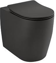 KLUDI RESA R Spiralflush Stand-WC 55cm mattschwarz spülrandlos