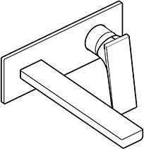 KLUDI DECUS 2-Loch-Wand-Einhandmischer 210 mm Feinbau-Set Chrom – Unterputz-Armatur
