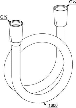 KLUDI SUPARAFLEX Brauseschlauch 1250 mm brushed nickel – verdrehsicher, konische Muttern