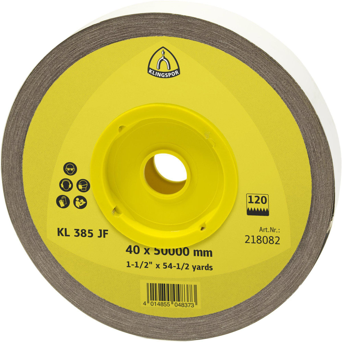 Klingspor Schleifgeweberolle KL 385 JF 40 mm K40 Korund für Metall