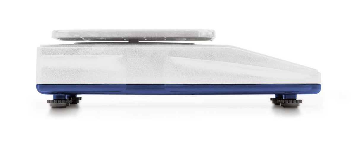 KERN Tischwaage 0,5 kg Wägebereich, 0,1 g Ziffernschritt, Edelstahl-Wägeplattform Ø 105 mm