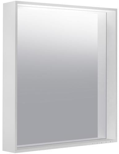 KEUCO Lichtspiegel Plan 07897 – LED-Spiegel mit Touch-Sensorik, 460 x 850 mm, silber-eloxiert