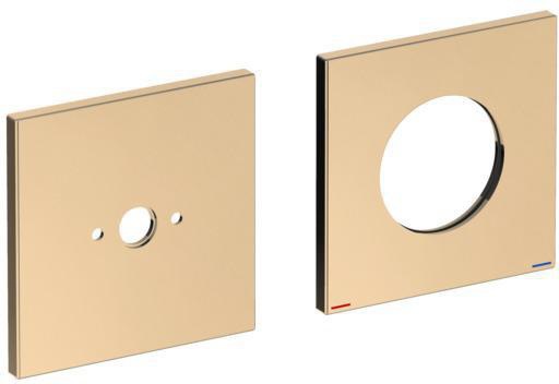 KEUCO Edition 11 Rosetten-Set 85 mm eckig Bronze gebürstet – passend zu 51116