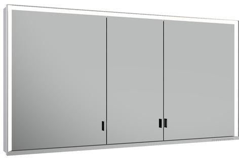 KEUCO Royal Lumos Spiegelschrank 1400 mm, 3 Türen, LED-Beleuchtung, silber-eloxiert
