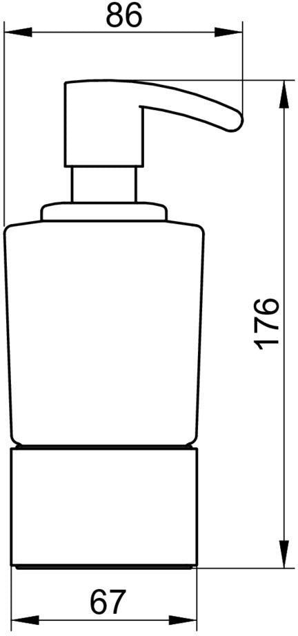 KEUCO Elegance Schaumseifenspender 11653 Opalglas verchromt mit Halter und Pumpe