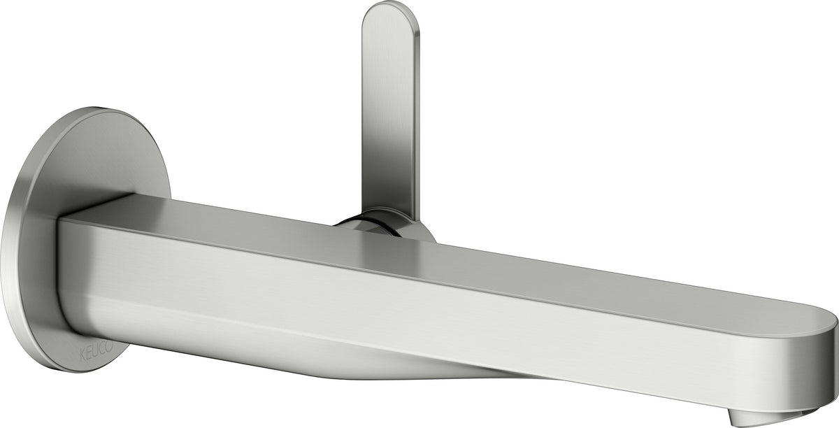 KEUCO IXMO Einhebel-Waschtischmischer Unterputz Wandmontage 187 mm Messing gebürstet