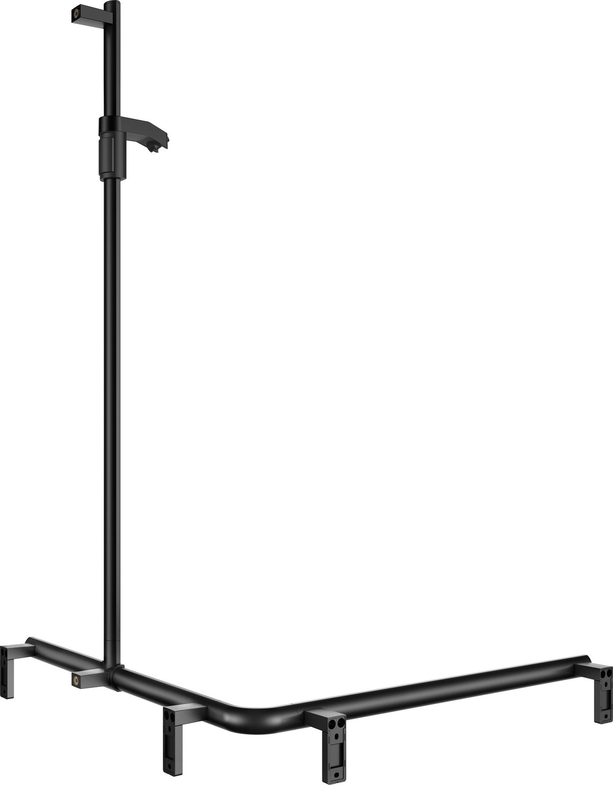 KEUCO AXESS Duschhandlauf 850 mm rechts mit Brausestange, silber-eloxiert