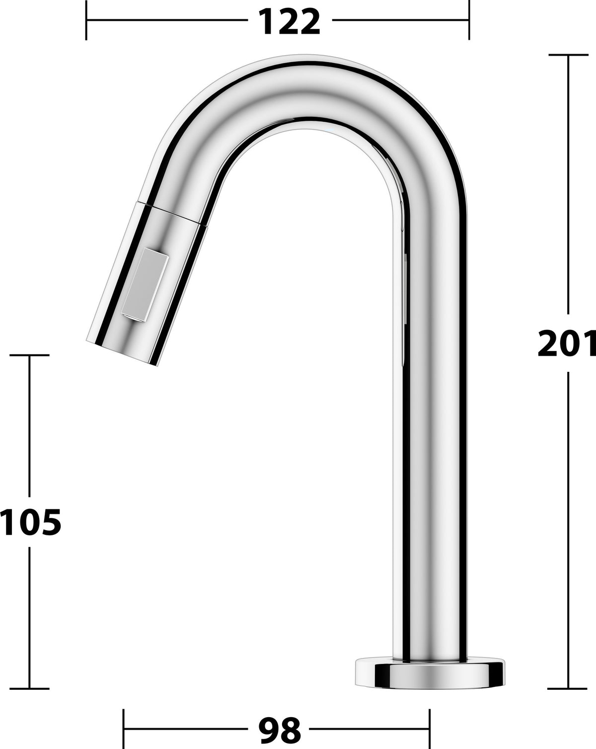 KEUCO IXMO Standventil 110 ohne Ablaufgarnitur, Soft schwarz matt – Design-Armatur