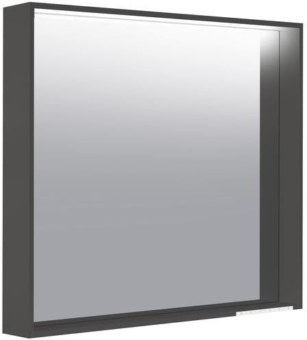 KEUCO X-Line Lichtspiegel mit Spiegelheizung 500 x 700 x 105 mm Vulkanit – LED-Badspiegel