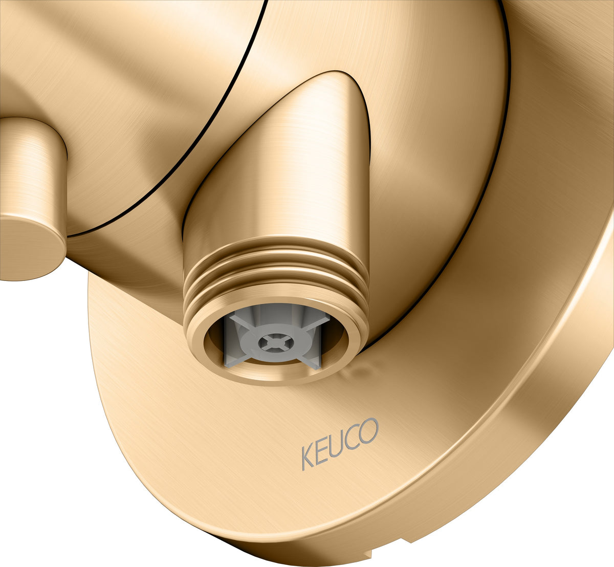 KEUCO IXMO Comfort Absperrventil Unterputz DN15 rund Messing gebürstet 59541