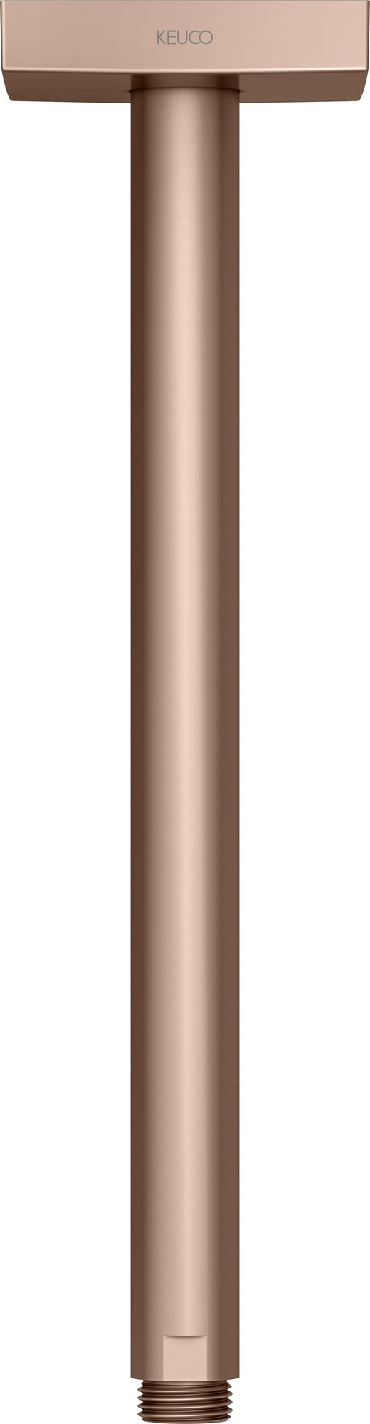 KEUCO Brausearm Edition 300 Deckenanschluss 100 mm verchromt – Eckige Form für moderne Duschen