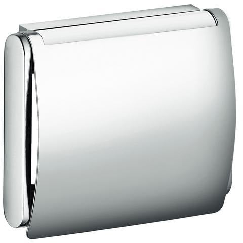 KEUCO Plan Toilettenpapierhalter verchromt mit Deckel – Wandmontage