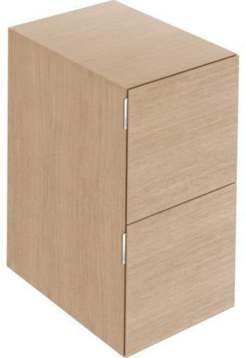 KEUCO Edition 11 Art Sideboard 400 mm mit 2 Auszügen und Beleuchtung – Weiß / Glas Weiß