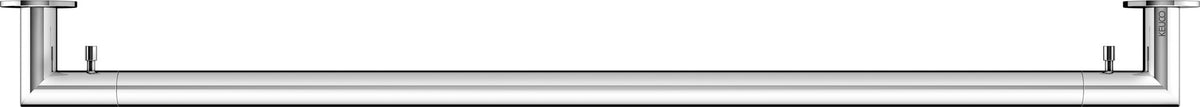 KEUCO REVA Badetuchhalter 600 mm verchromt mit integriertem Haken – Wandmontage