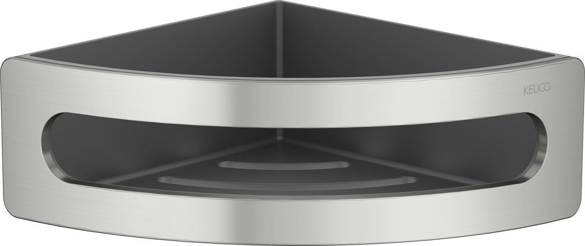 KEUCO Eckschwammkorb Elegance 11657 – verchromt mit weißem Kunststoffeinsatz