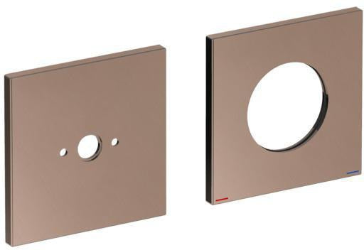 KEUCO Edition 11 Rosetten-Set 85 mm eckig Bronze gebürstet – passend zu 51116